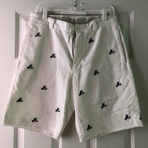 JCrew Men's Boy's Wht Cotton shorts S 31 Lobsters